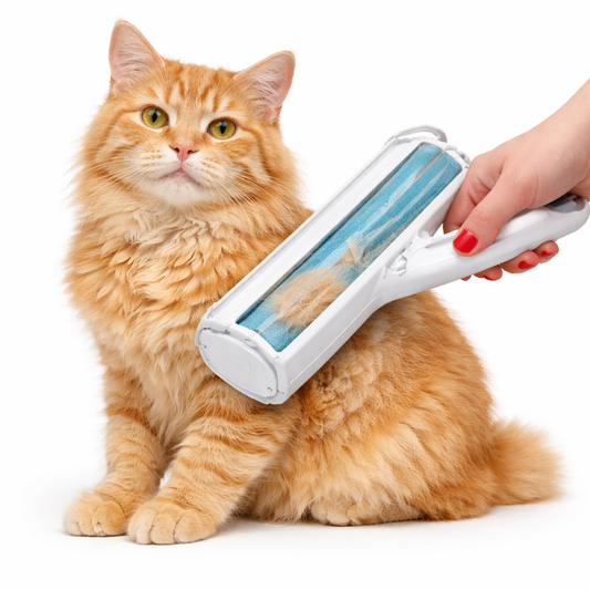 Pet Hair Remover Roller - Reusable Fur Remover for Dog & Cat Hair with Self-Cleaning Base