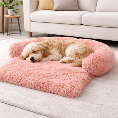 Calming Dog Sofa Cover Bed -  Soft Plush Furniture Protector for Couch & Bed
