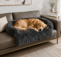 Calming Dog Sofa Cover Bed -  Soft Plush Furniture Protector for Couch & Bed