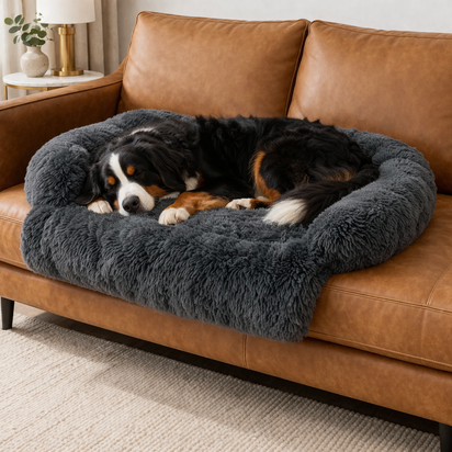Calming Dog Sofa Cover Bed -  Soft Plush Furniture Protector for Couch & Bed