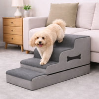 Orthopedic Dog Stairs -  Soft Non-Slip Pet Steps with Gentle Ramp