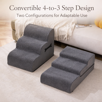 Orthopedic Dog Stairs -  Soft Non-Slip Pet Steps with Gentle Ramp