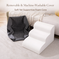 Orthopedic Dog Stairs -  Soft Non-Slip Pet Steps with Gentle Ramp