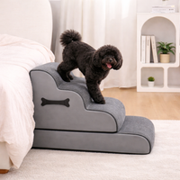 Orthopedic Dog Stairs -  Soft Non-Slip Pet Steps with Gentle Ramp
