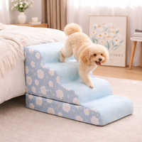 Orthopedic Dog Stairs -  Soft Non-Slip Pet Steps with Gentle Ramp