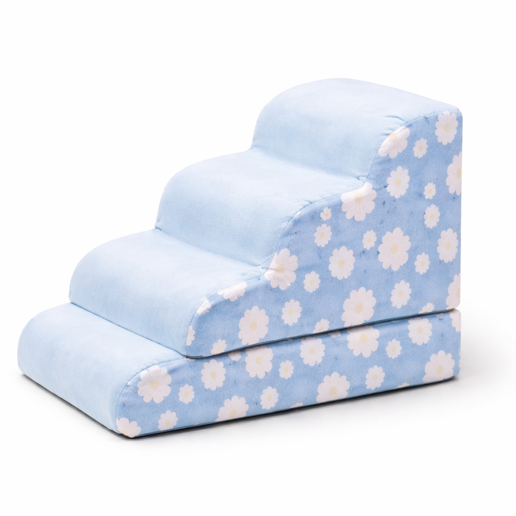 Orthopedic Dog Stairs -  Soft Non-Slip Pet Steps with Gentle Ramp