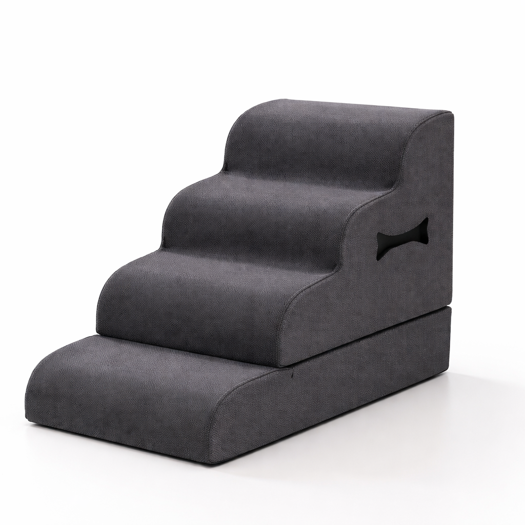 Orthopedic Dog Stairs -  Soft Non-Slip Pet Steps with Gentle Ramp