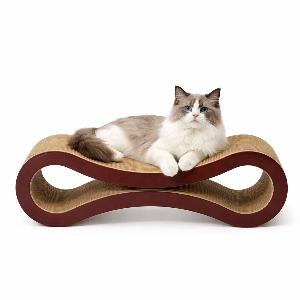Infinity Cat Scratcher Lounge - Cardboard Scratching Bed for Cats