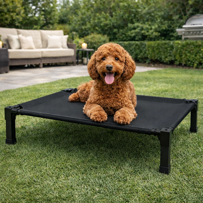 Premium Elevated Cooling Dog Bed – Breathable Raised Mesh Pet Cot