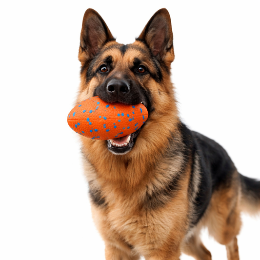 Dog Football Toy for Aggressive Chewers – Indestructible Floating Rugby Ball for Medium & Large Dogs