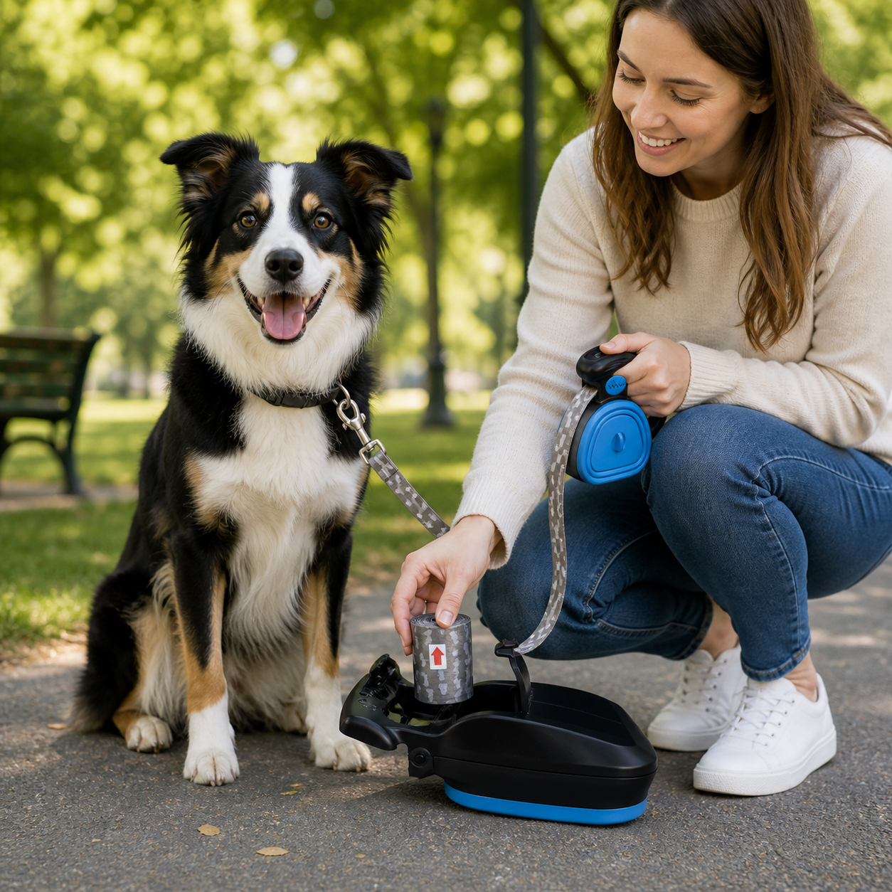 Foldable Dog Pooper Scooper with Waste Bags