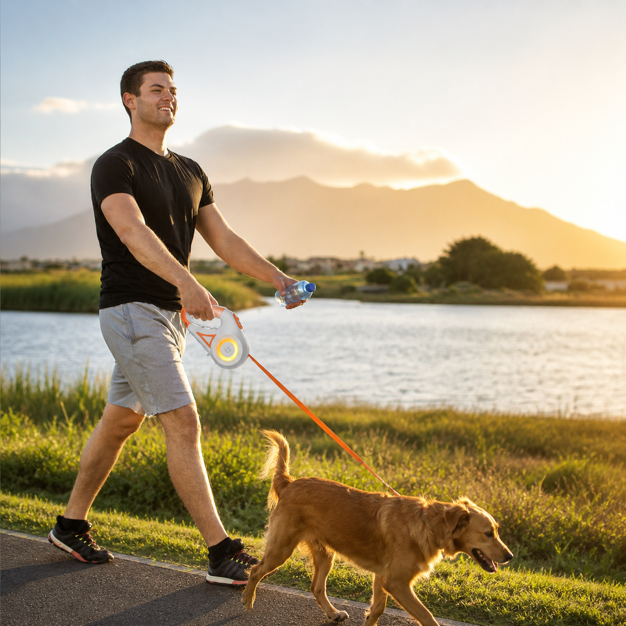 LED Retractable Dog Leash 5m
