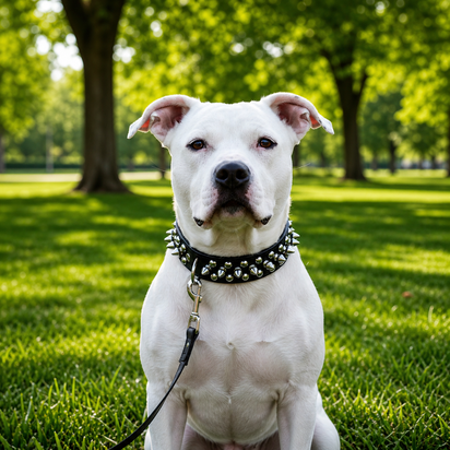 Spiked Faux Dog Collar & Leash Set