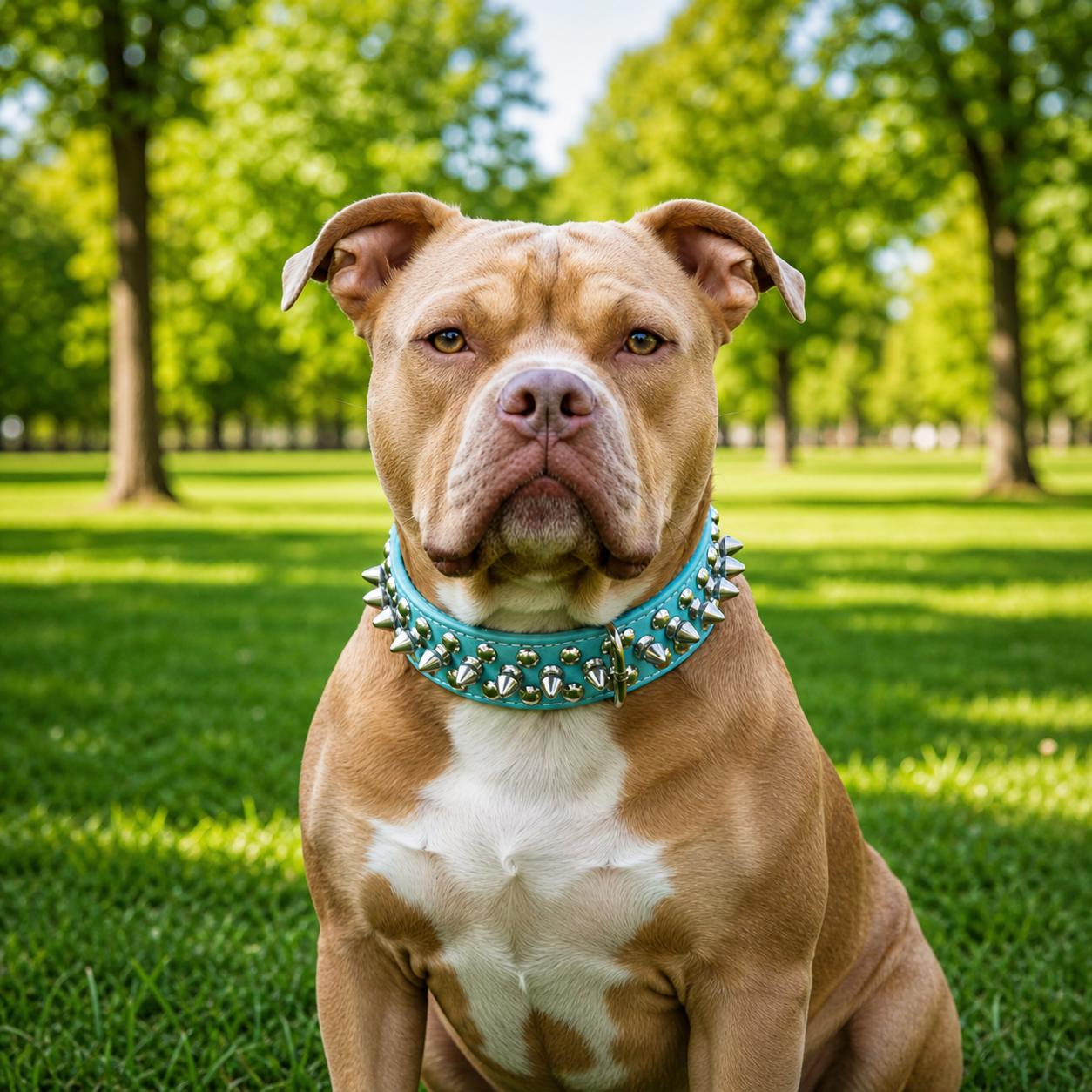 Spiked Faux Dog Collar & Leash Set