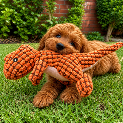 Indestructible Plush Dog Toy for Aggressive Chewers