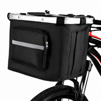 Foldable Dog Bike Basket Carrier for Small Cats and Dogs