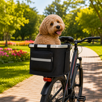 Foldable Dog Bike Basket Carrier for Small Cats and Dogs