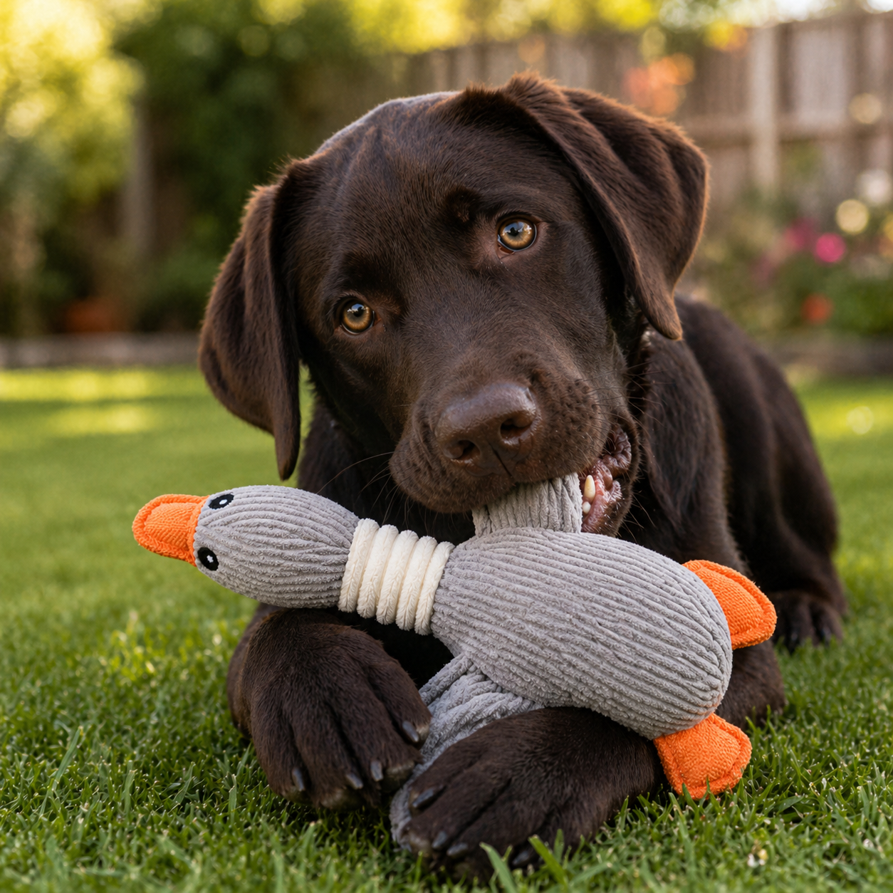 Durable Plush Goose Dog Toy
