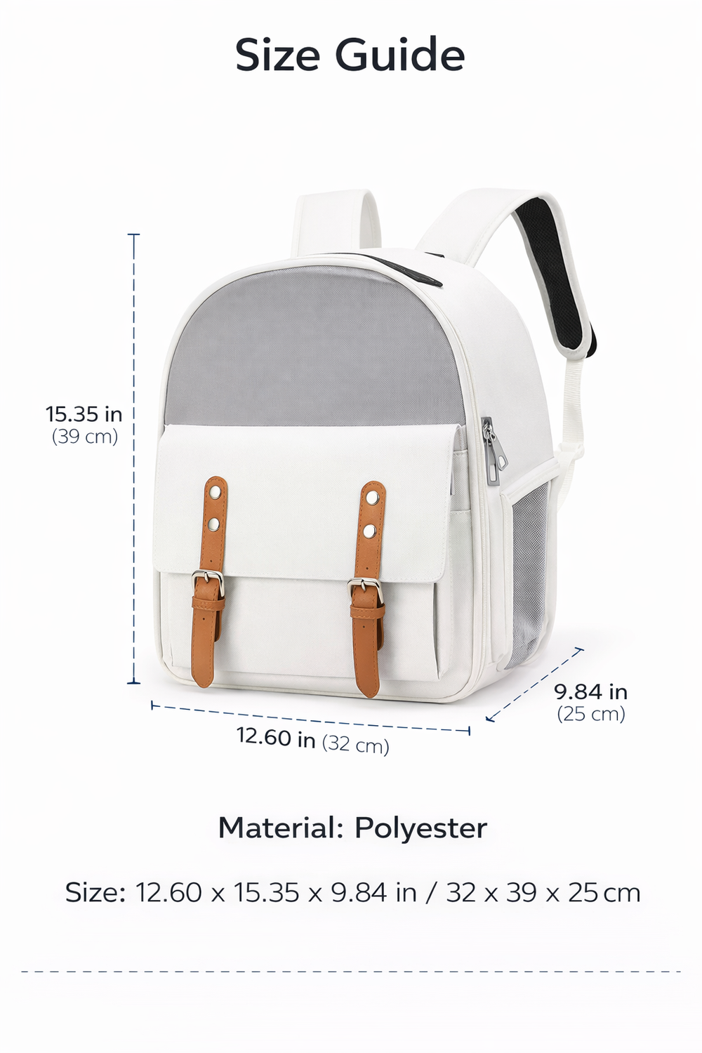 Modern Cat Carrier Backpack — Size guide