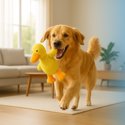 Calming Plush Duck Dog Toy