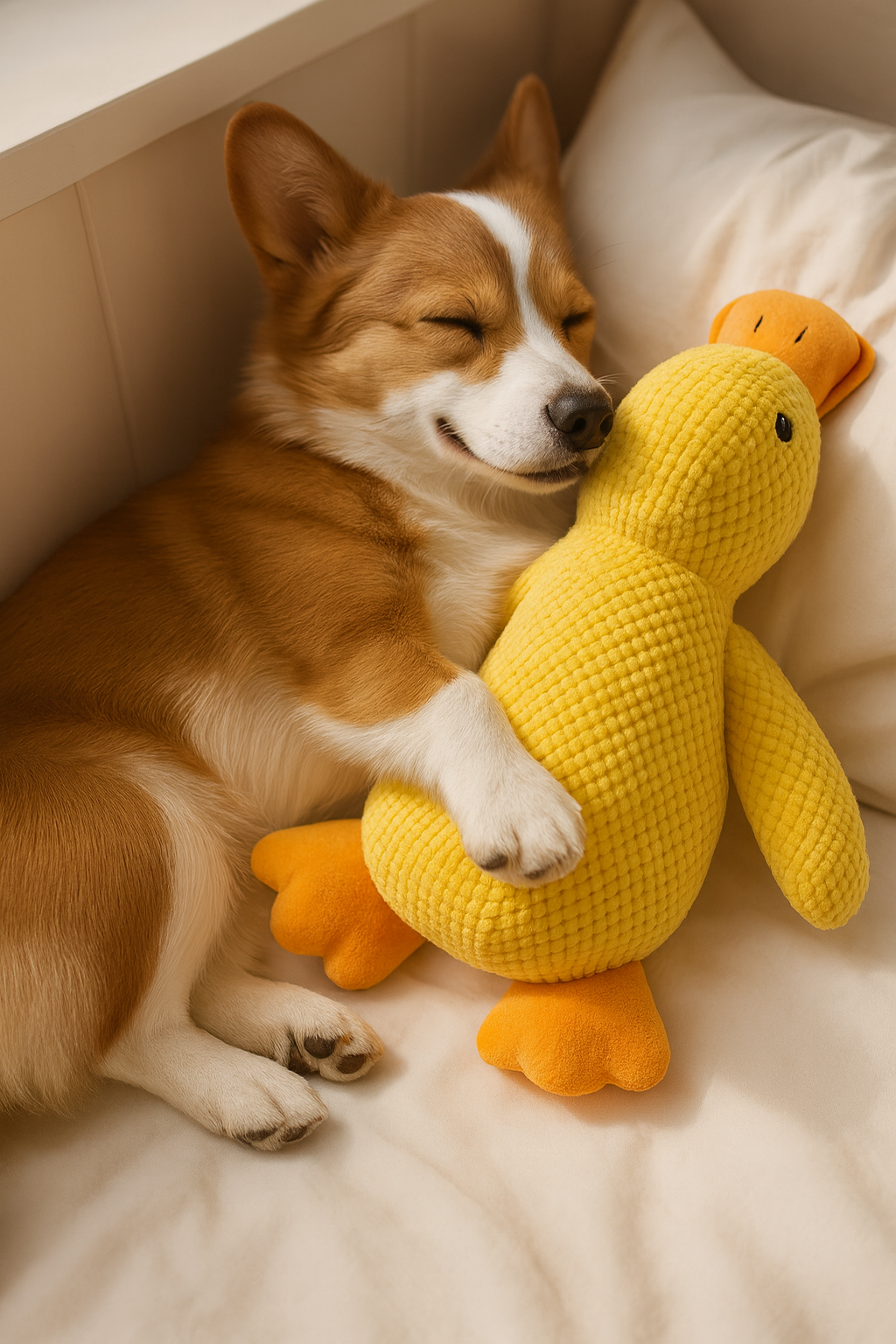 Calming Plush Duck Dog Toy