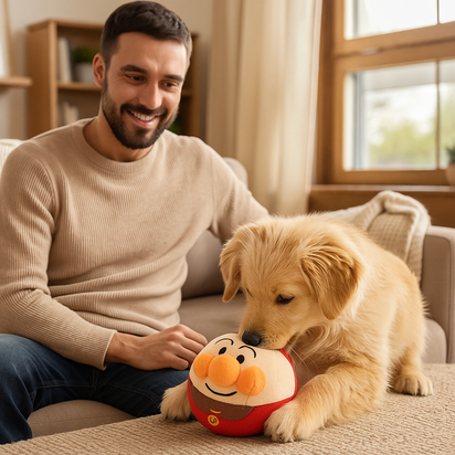 Interactive Automatic Plush Dog Toy Ball