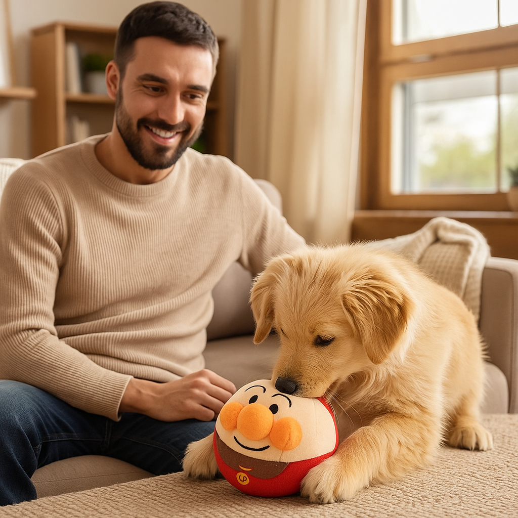 Interactive Automatic Plush Dog Toy Ball