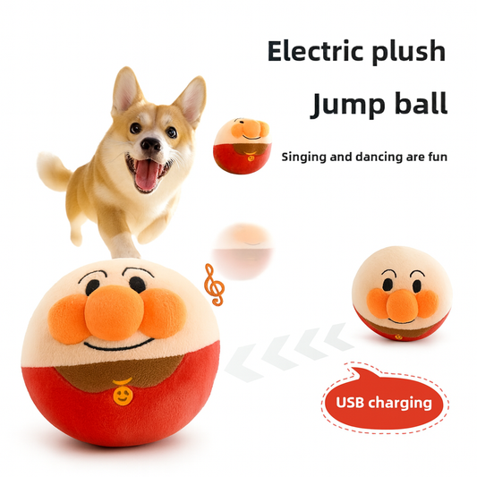 Interactive Electric Plush Dog Toy Ball