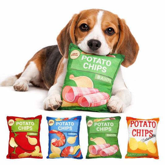 Dog Crisps Squeaky Chew Toy
