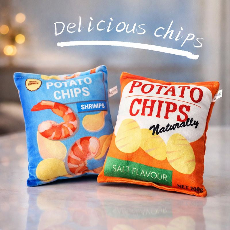 Dog Crisps Squeaky Chew Toy