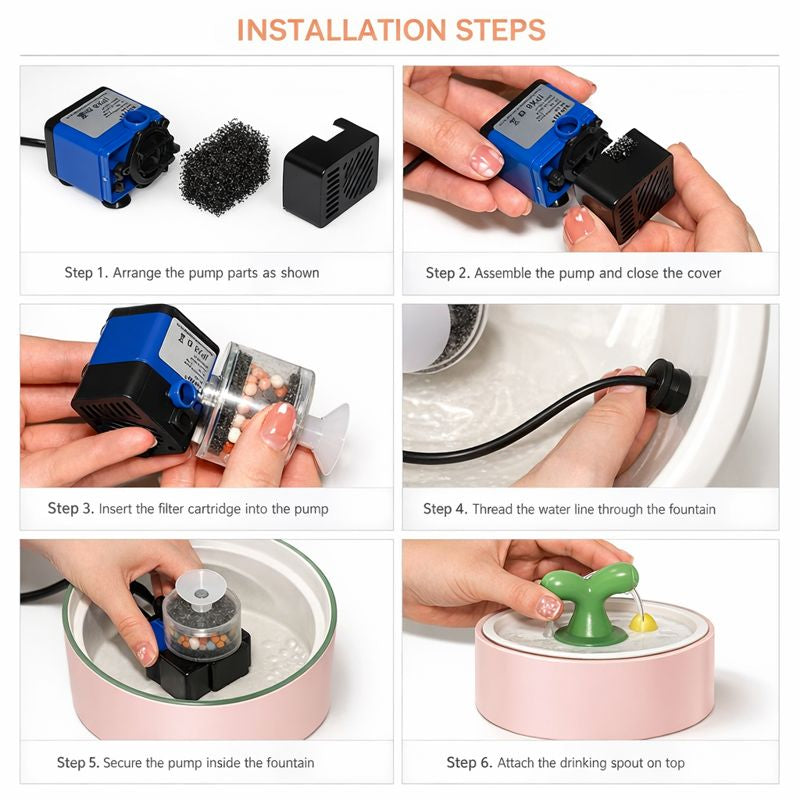 Automatic Ceramic Cat Water Fountain Dispenser