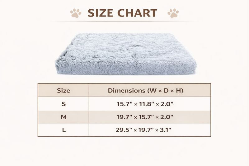 Calming Dog Sofa Bed — Size guide