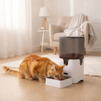 Smart Pet Food Dispenser - 10-Meal Programming & Anti-Clog