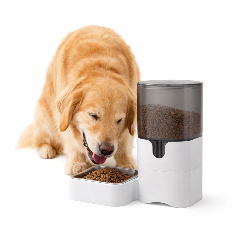 Smart Pet Food Dispenser - 10-Meal Programming & Anti-Clog