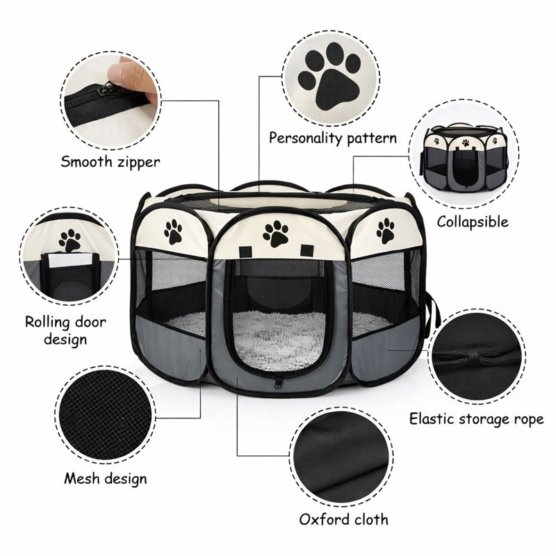 Portable Foldable Pet Tent Playpen