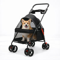 Foldable Lightweight Pet Stroller for Dogs & Cats