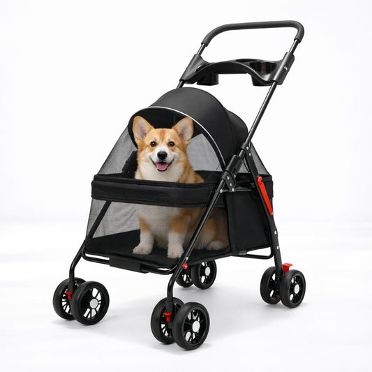 Foldable Lightweight Pet Stroller for Dogs & Cats