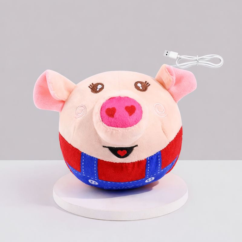 Interactive Automatic Plush Dog Toy Ball