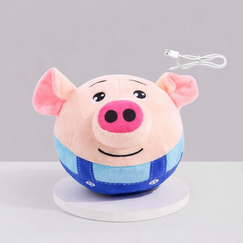 Interactive Automatic Plush Dog Toy Ball