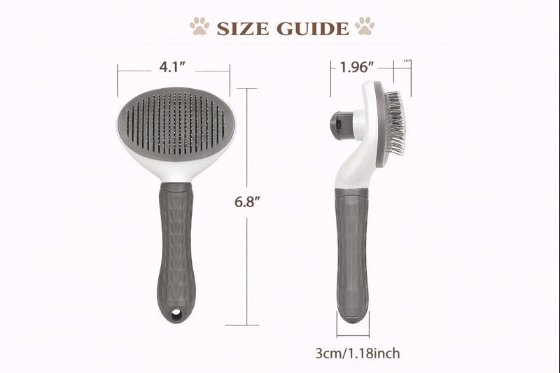 Pets Brush Comb Self Cleaning Hair Remover — Size guide