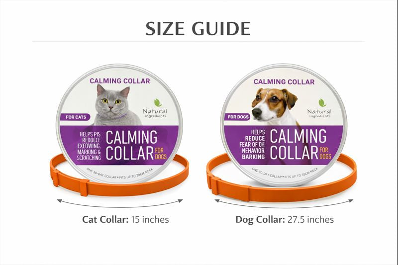 Cat & Dog Anxiety Relief Calming Collar — Size guide