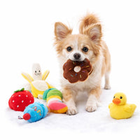 Dog Plush Toy Set (7 Pack) – Squeaky Chew Toys for Puppies & Small Dogs
