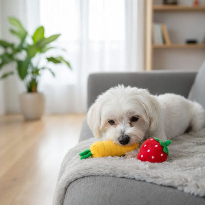 Dog Plush Toy Set (7 Pack) – Squeaky Chew Toys for Puppies & Small Dogs