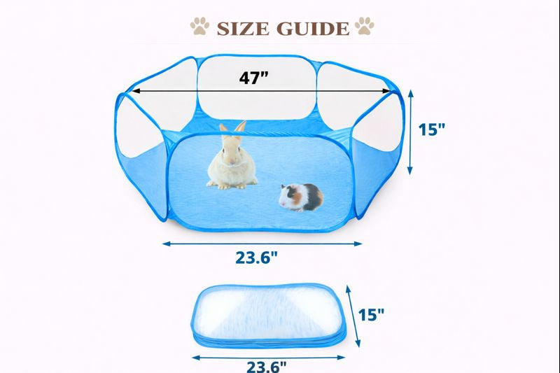 Portable Pet Indoor & Outdoor Playpen — Size guide
