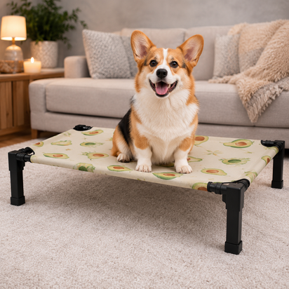 Premium Elevated Cooling Dog Bed – Breathable Raised Mesh Pet Cot