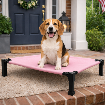 Premium Elevated Cooling Dog Bed – Breathable Raised Mesh Pet Cot
