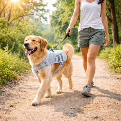 Dog Cooling Vest – Breathable Reflective Cooling Jacket for Summer Heat Protection