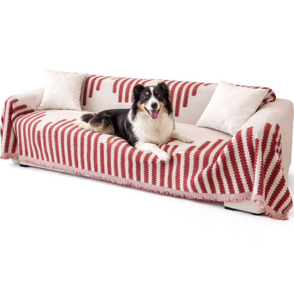 Chenille Sofa Cover Throw – Non-Slip Couch Cover Blanket, Washable All-Season Protector