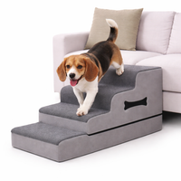 Orthopedic Dog Stairs -  Soft Non-Slip Pet Steps with Gentle Ramp