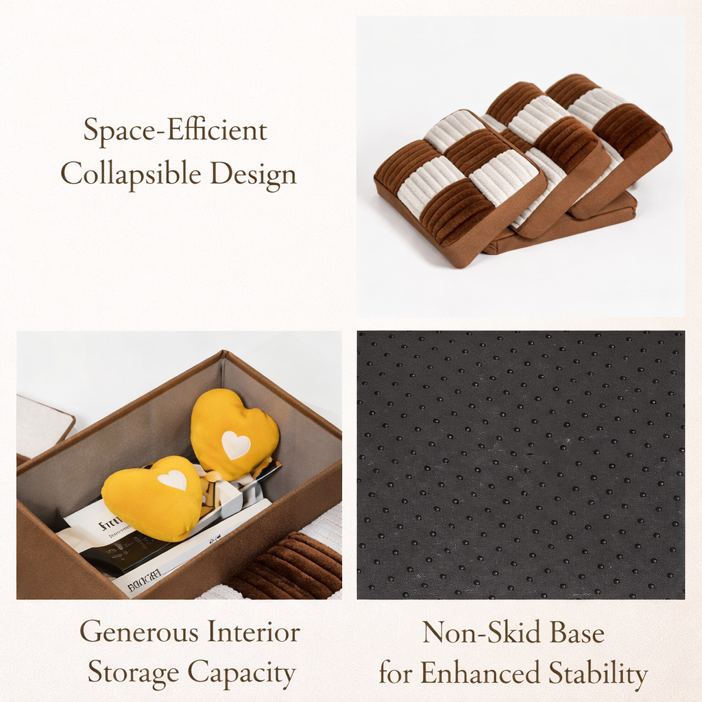 Checkered Designer Pet Steps with Condo & Storage